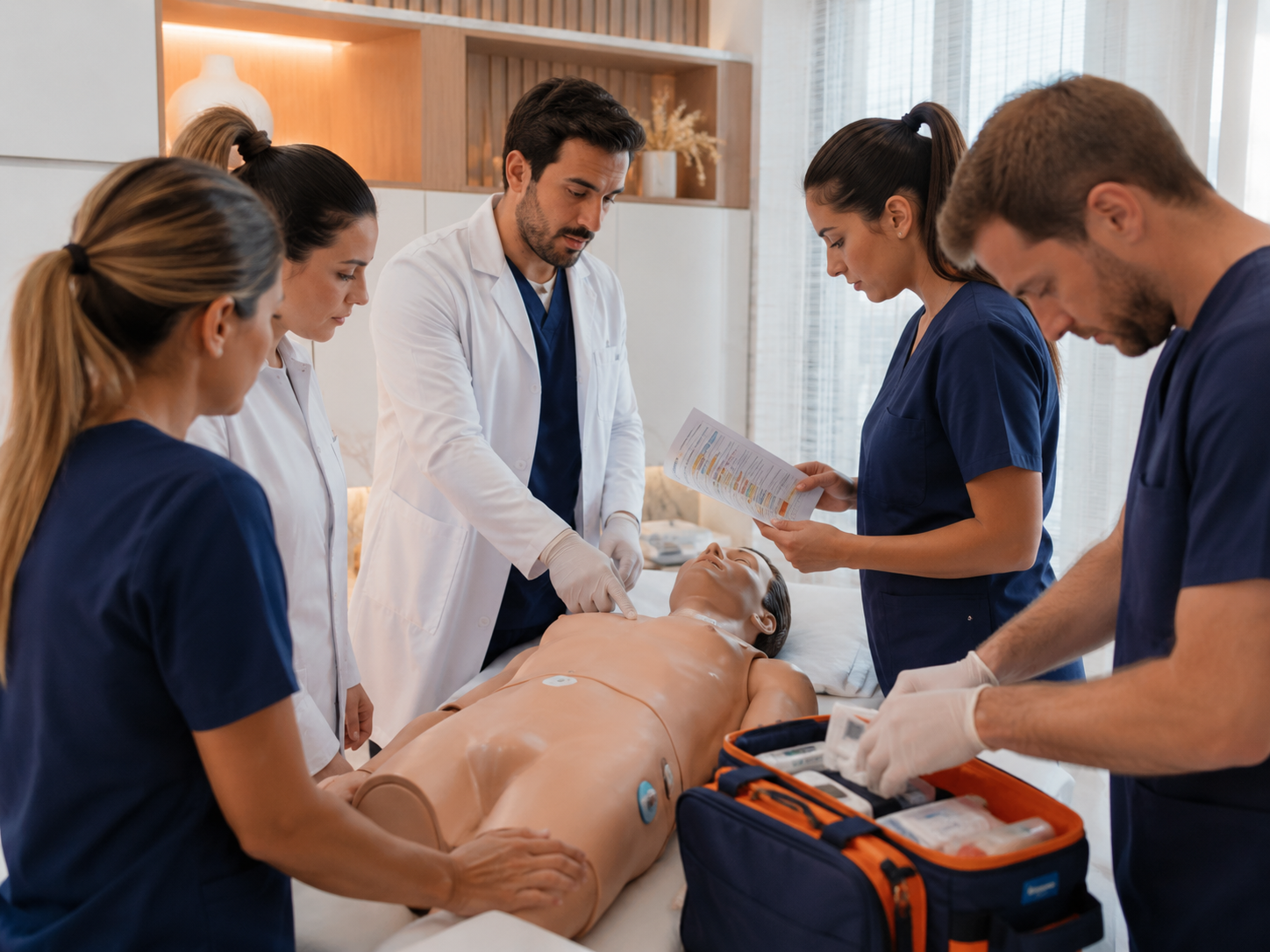 Dr. Ifrán y equipo médico - Área Cero